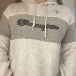 Cropped Color block Champion Hoodie